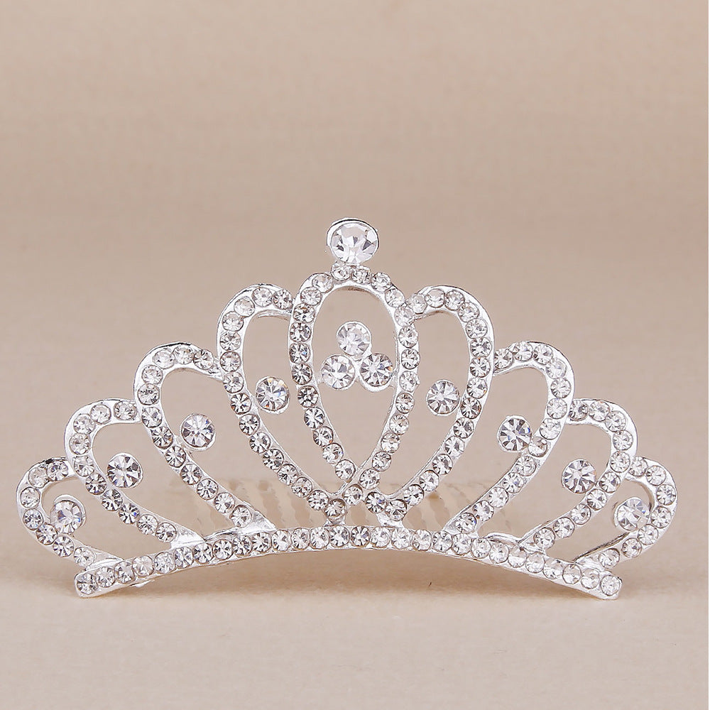 Wholesale Children's Princess Rhinestone Crown Hair Comb
